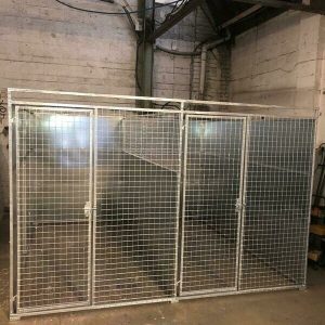 GALVANISED DOUBLE DOG KENNEL/RUN